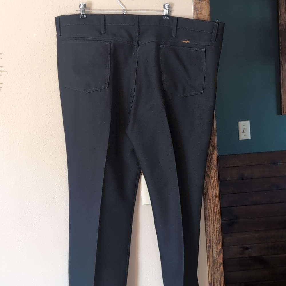 Wrangler 82BK Polyester Wrancher Black Boot Jeans Trousers - Picture 5 of 6